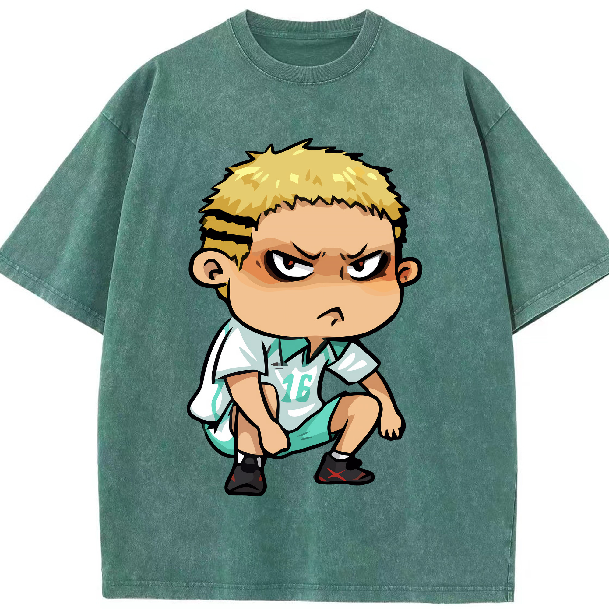 （画像用） ハイキュー!! Haikyu!! 綿100% ヴィンテージ風 半袖Tシャツ（フロントプリント）